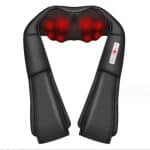 Ergonomic heated shoulder massager targeting neck and shoulder muscles