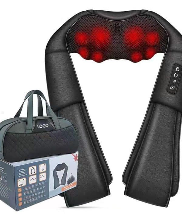 Heated shoulder massager providing deep tissue relaxation